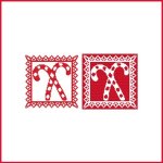Christmas Stencil Ornament - Candy Canes (image for) Christmas Stencil Ornament - Candy Canes